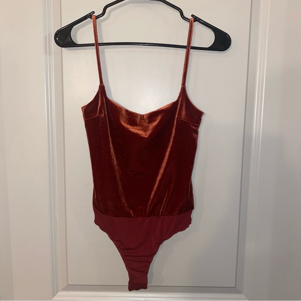 Lulus rust tank top bodysuit - small